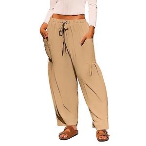 MEROKEETY Wide Leg Harem Pants